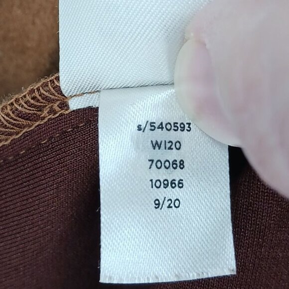 Loft Brown Sleeveless Faux Suede Sheath Dress Size 10 With Pockets - Picture 7 of 13